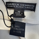 Switch Pamela Dennis Minimalist Stone Quiet Luxury Crepe Flat Front Dress Pants 16 NEW 2 image