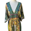 Switch Sundance Boho Resortwear Hippie Festival Paisley Kaftan Kimono Midi Dress Teal M 3 image