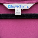 Switch TravelSmith Womens Plum Short Sleeve V-Neck Empire Waist Midi Prairie Dress L 2 image