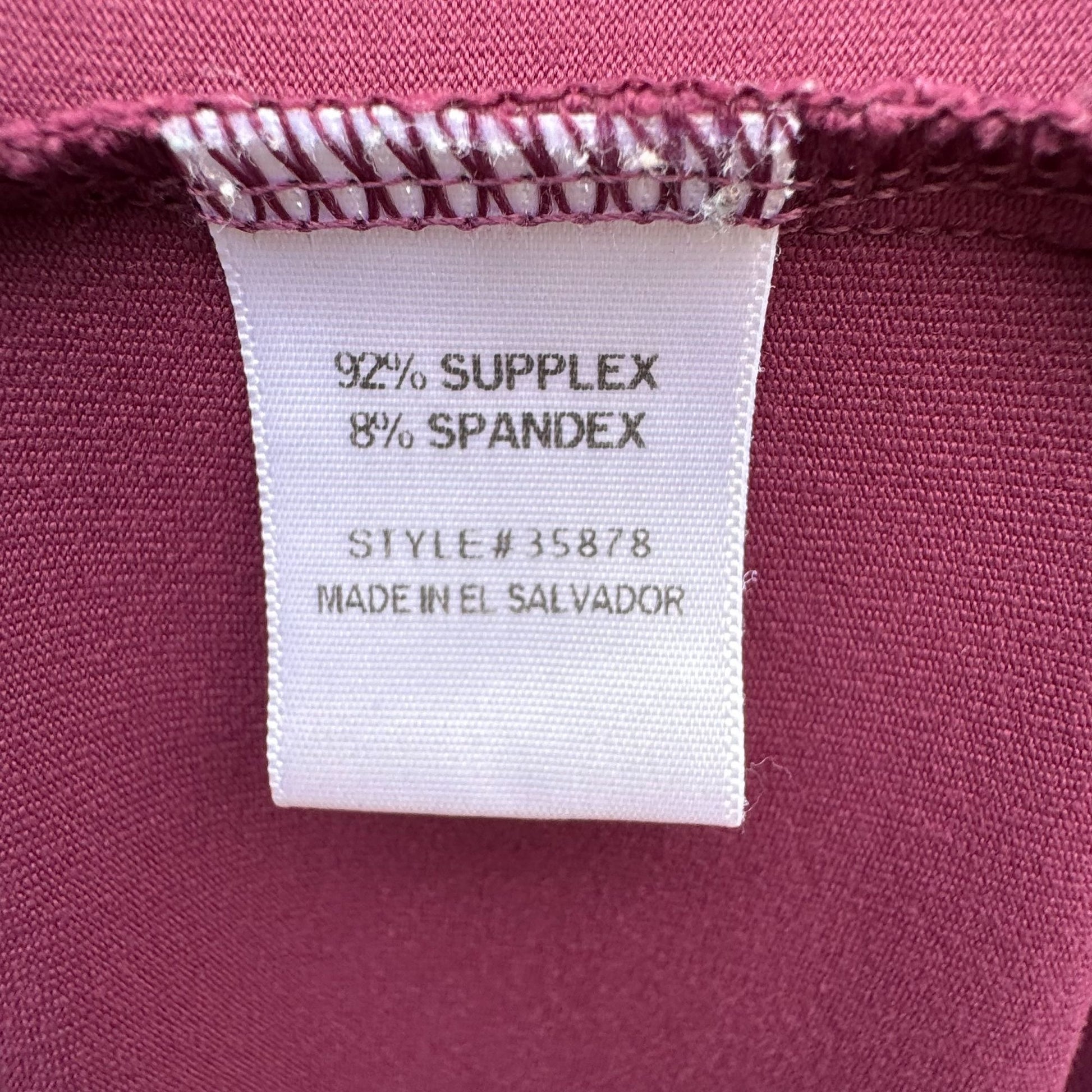 TravelSmith Womens Plum Short Sleeve V-Neck Empire Waist Midi Prairie Dress L