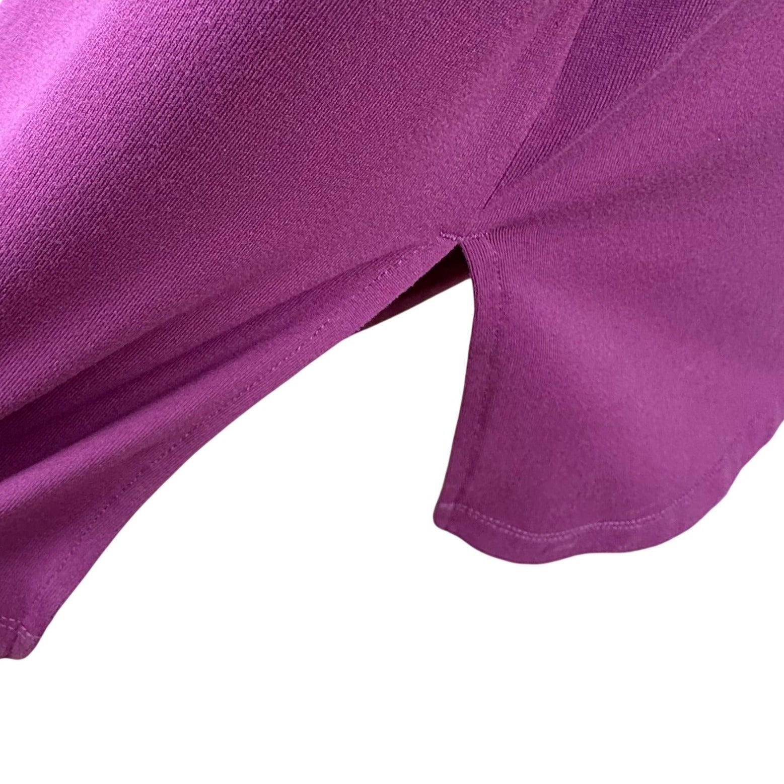 TravelSmith Womens Plum Short Sleeve V-Neck Empire Waist Midi Prairie Dress L