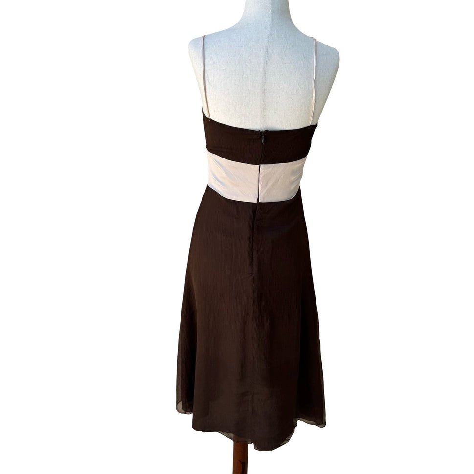Vintage 90s Y2K Silk Whimsigoth Fairycore Ethereal Empire Waist Flowy Midi Dress