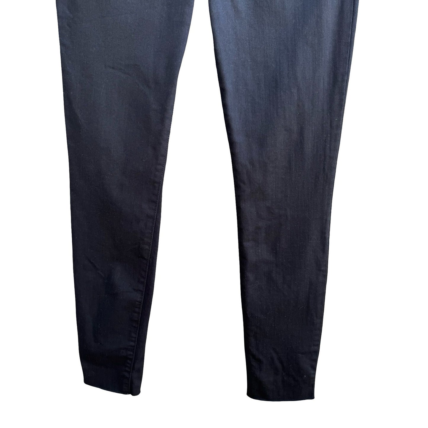 Joes Jeans Y2K Goth Rocker Mid Rise Skinny Black Coated Sateen Denim Pants 26