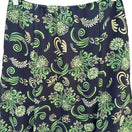 Switch Black Green Vintage Y2K Floral Swirl Print Womens Back Zip Flare Hem Lined Skirt 2 image
