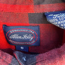 Switch Allen Solly Mens Buffalo Plaid Flannel Button Down Shirt Red Black Cotton Size 6 2 image