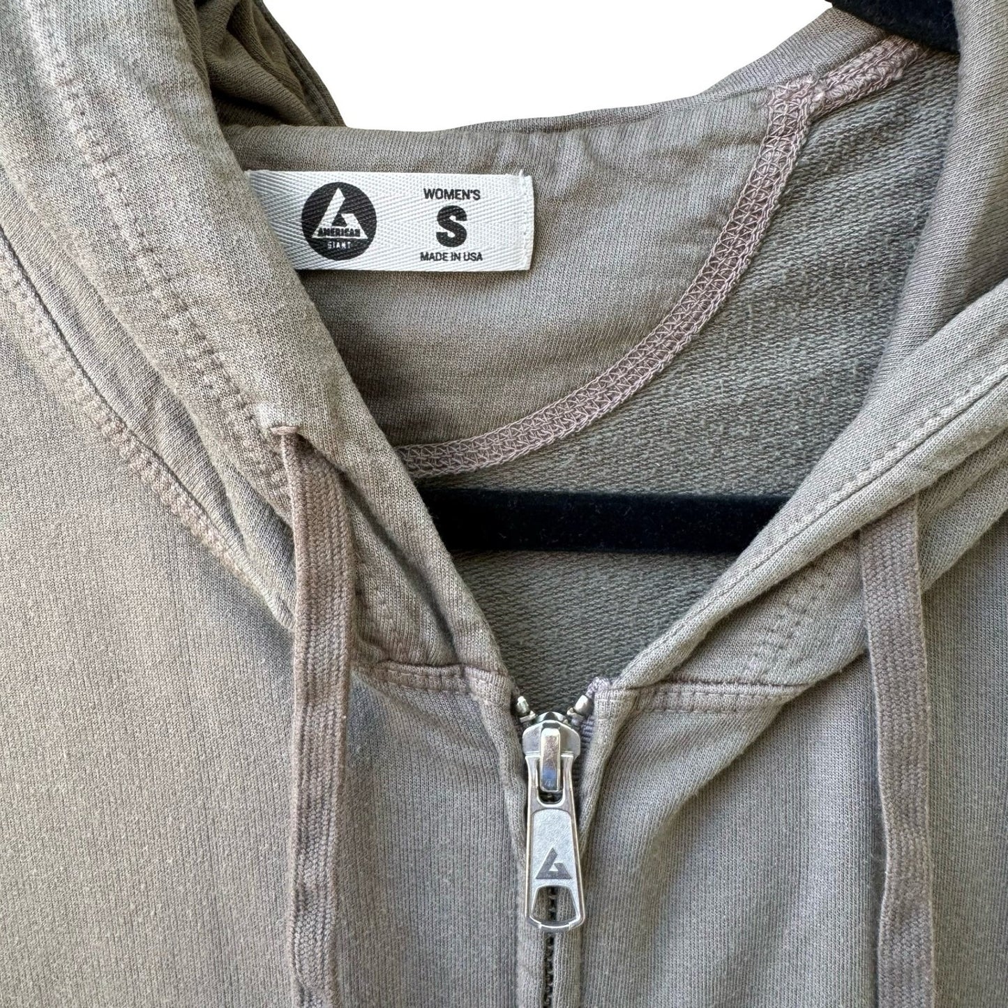 American Giant Sustainable Gorpcore Zip Hoodie Supima Cotton Modal Grey S USA