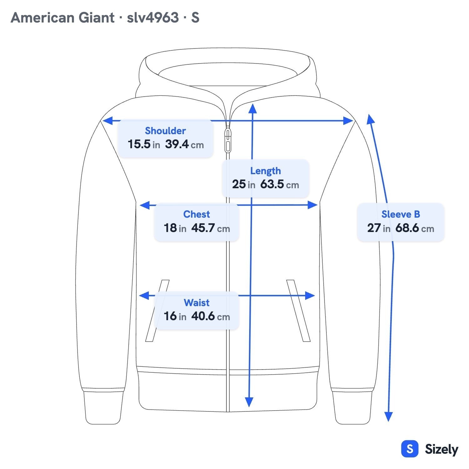 American Giant Sustainable Gorpcore Zip Hoodie Supima Cotton Modal Grey S USA