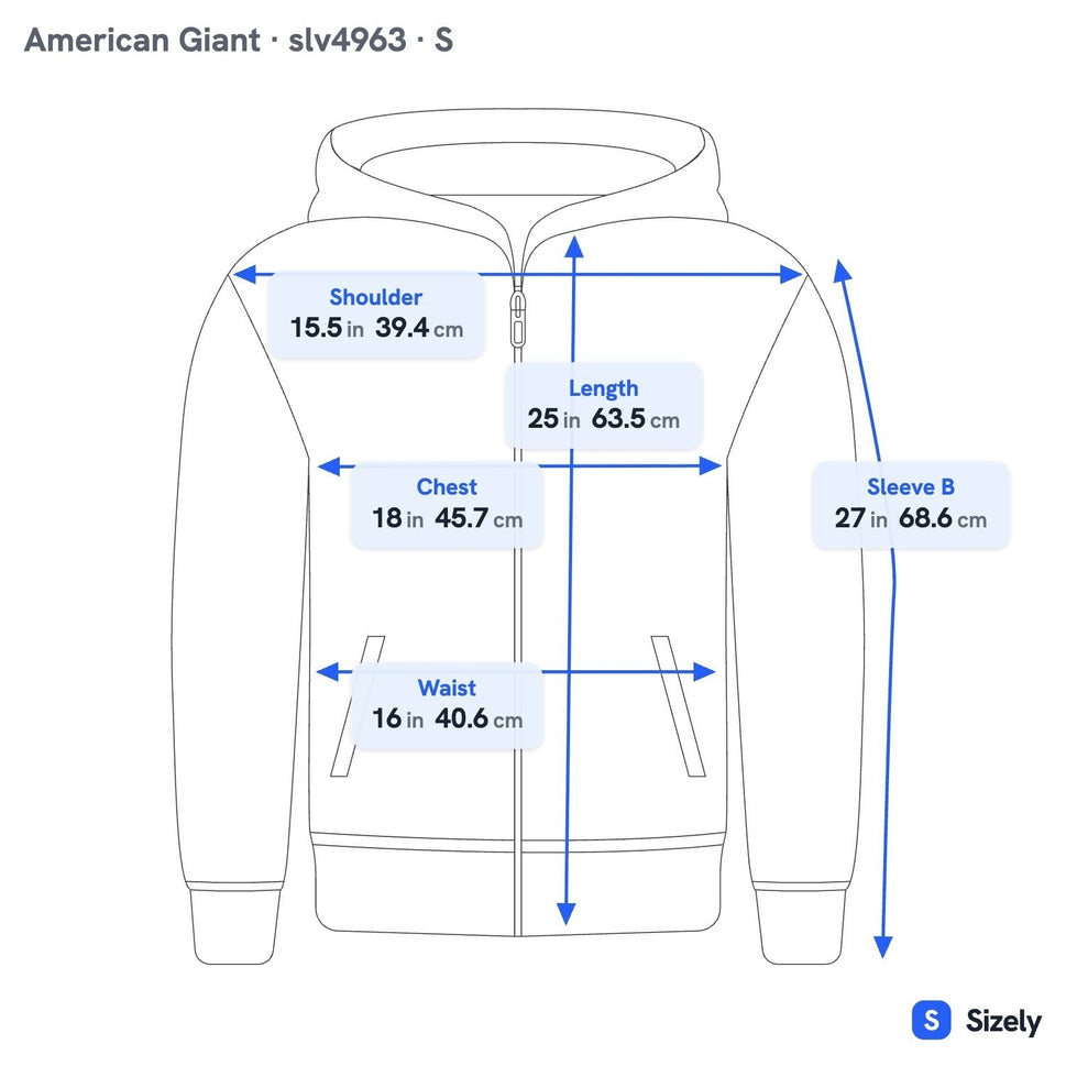 American Giant Sustainable Gorpcore Zip Hoodie Supima Cotton Modal Grey S USA