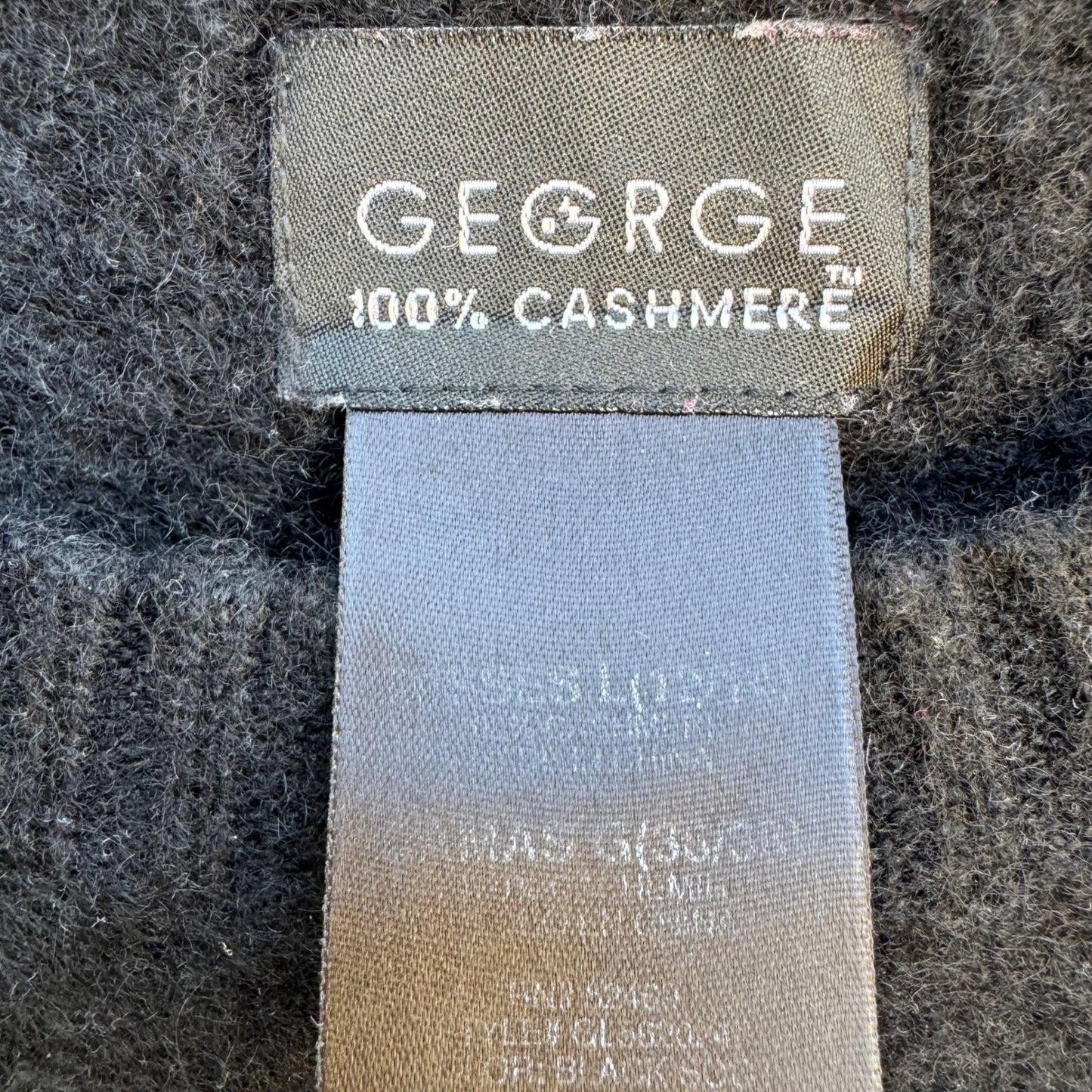George 100% Cashmere  Quiet Luxury Minimalist Preppy Cozy Cable Knit Sweater S
