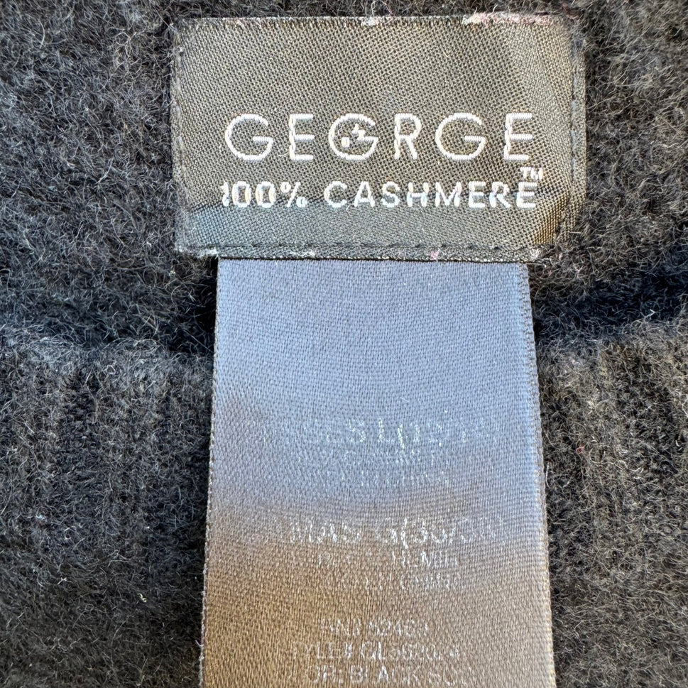 George 100% Cashmere  Quiet Luxury Minimalist Preppy Cozy Cable Knit Sweater S