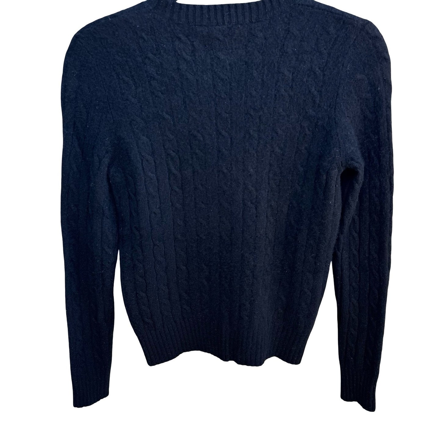 George 100% Cashmere  Quiet Luxury Minimalist Preppy Cozy Cable Knit Sweater S
