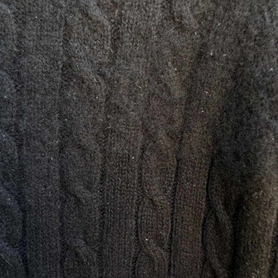 George 100% Cashmere  Quiet Luxury Minimalist Preppy Cozy Cable Knit Sweater S