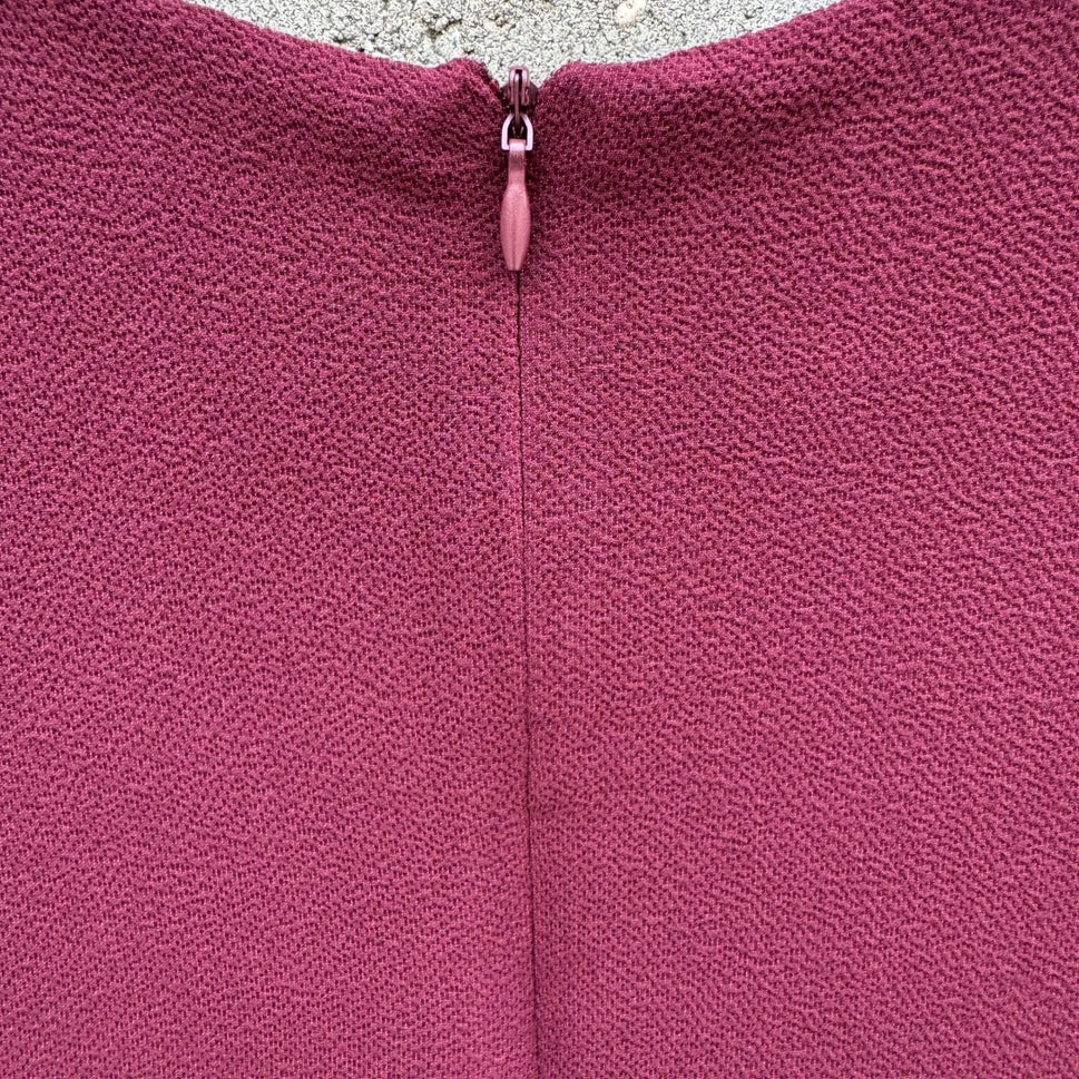 Rose + Olive Burgundy Sleeveless Layered Chiffon Hem Blouse Large NEW Layering