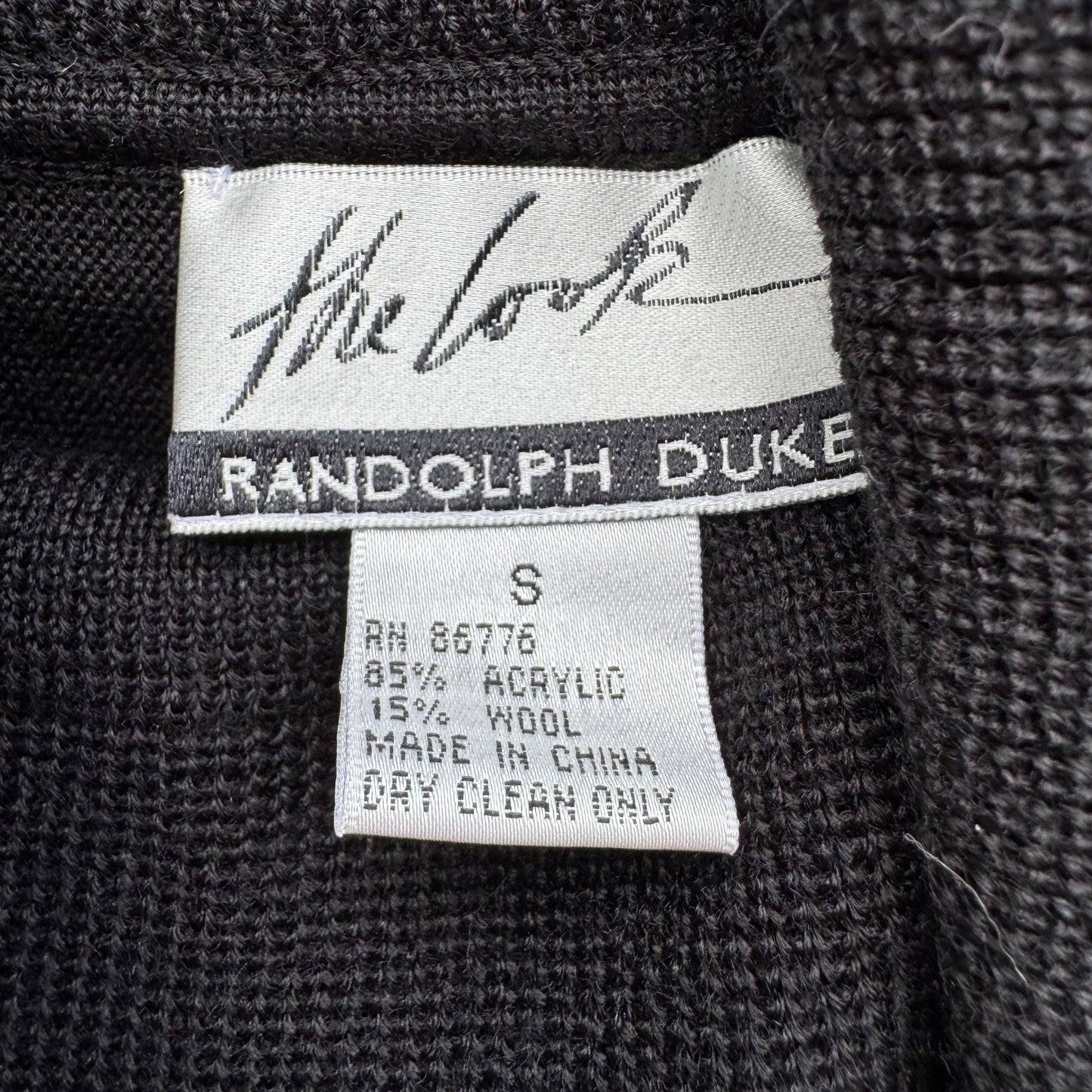 Randolph Duke The Look Womens Black Striped Cowl Neck Sweater Dolman Sleeves S