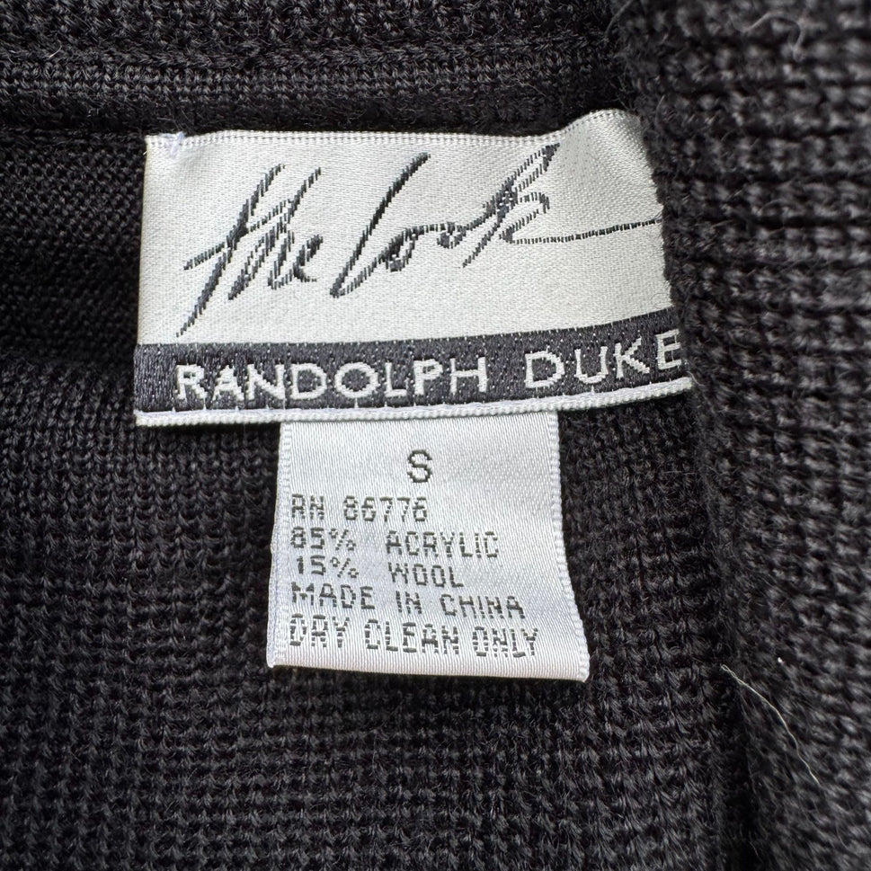 Randolph Duke The Look Womens Black Striped Cowl Neck Sweater Dolman Sleeves S