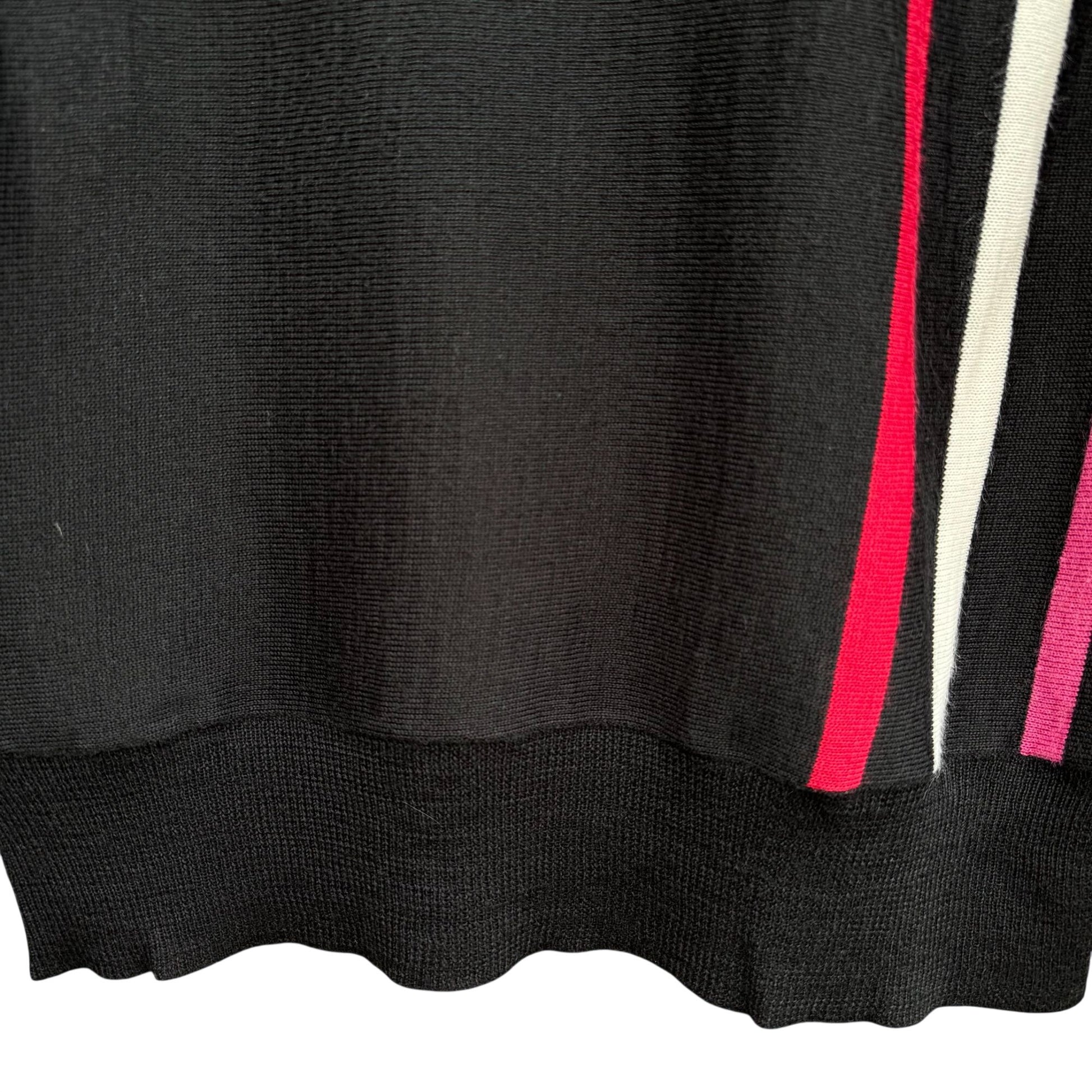 Randolph Duke The Look Womens Black Striped Cowl Neck Sweater Dolman Sleeves S