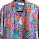 Switch Siltero Vintage 90s Silk Aloha Tropical Eclectic Abstract Watercolor Shirt M 3 image