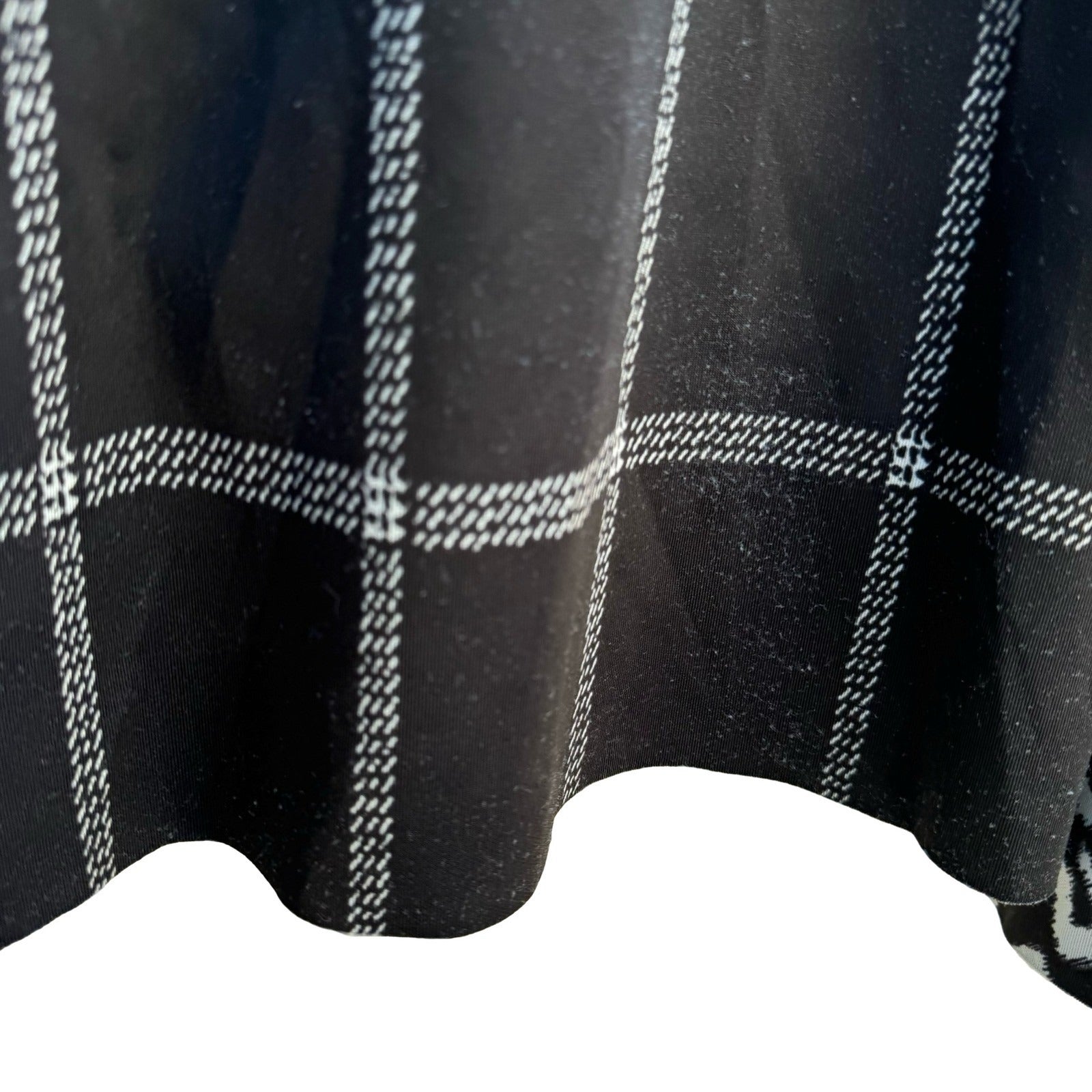 Reversible Leopard Print Plaid Open Front Cardigan Black White Large Layering