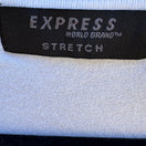 Switch Express Y2K Minimalist White Deep V-Neck Clean Girl Stretch French Terry Top M 2 image