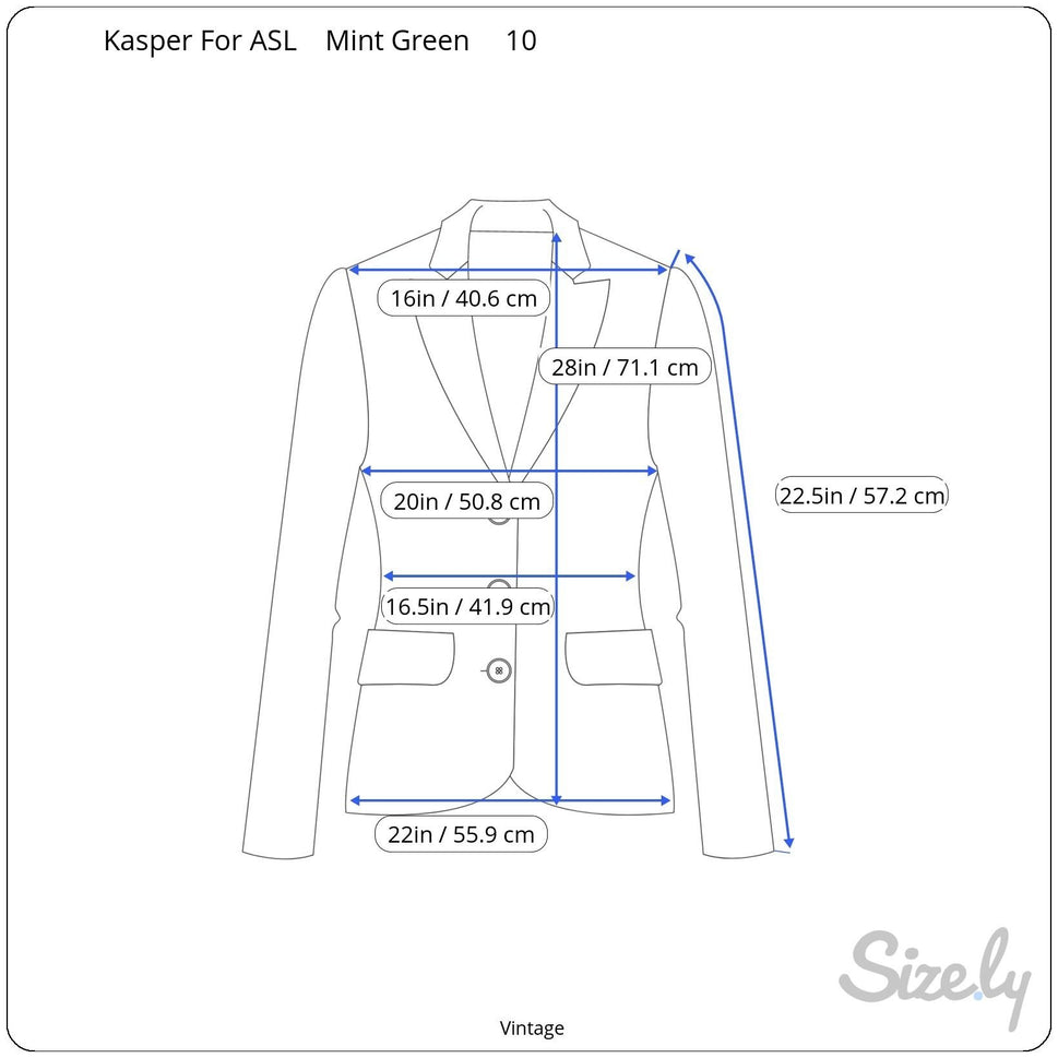 Kasper A.S.L. Womens Pinstriped Mint Green Double-Breasted Blazer Jacket 10