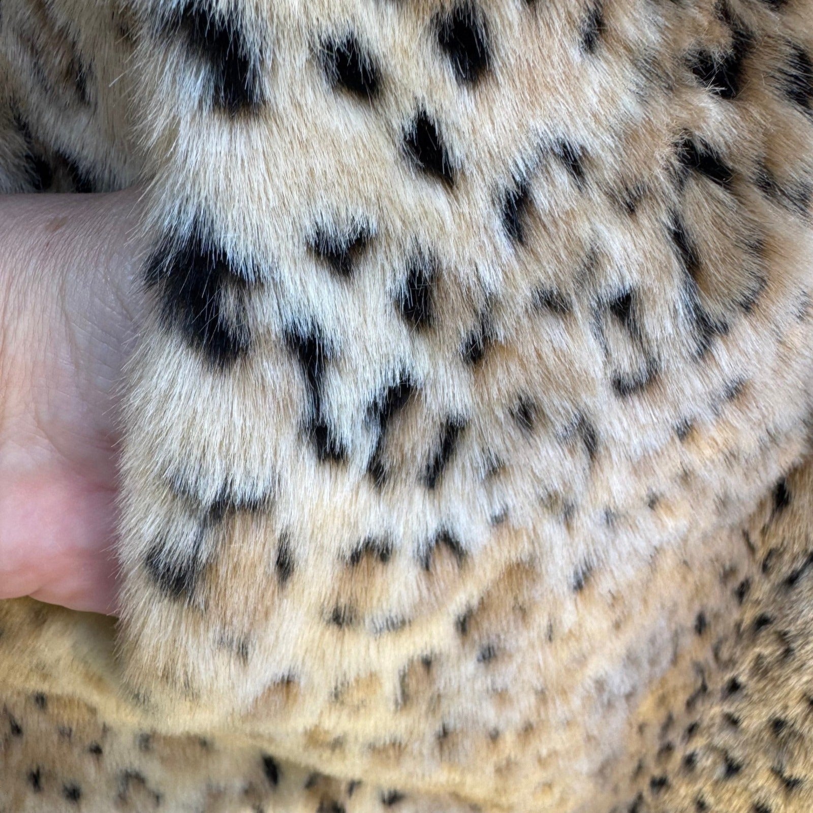 Worthington Mob Wife Glam Streetwear Leopard Print Cruelty Free Faux Fur Coat M