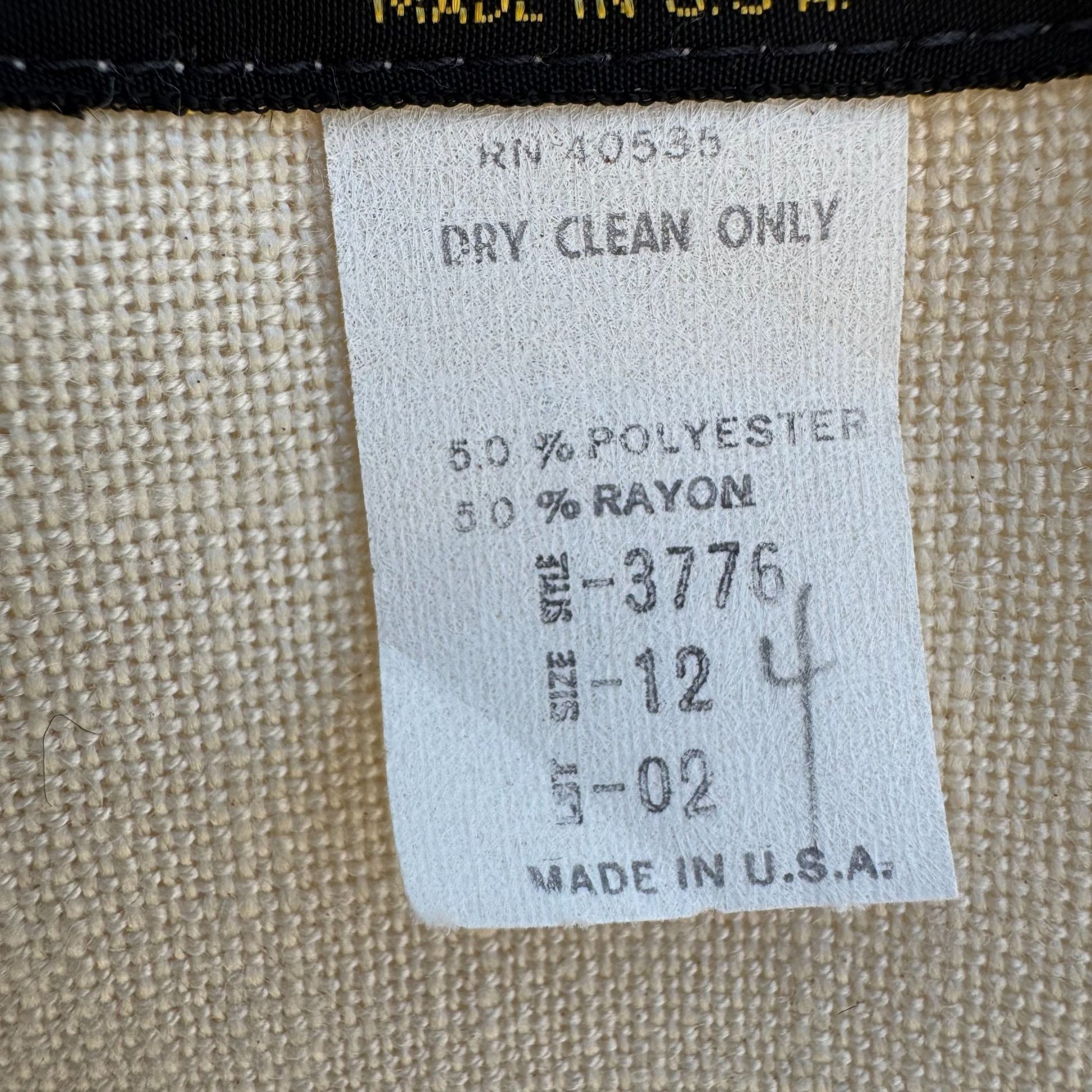 Suits Me Vintage Tan Womens Single Breasted 1 Button Linen Look Blazer Jacket 12