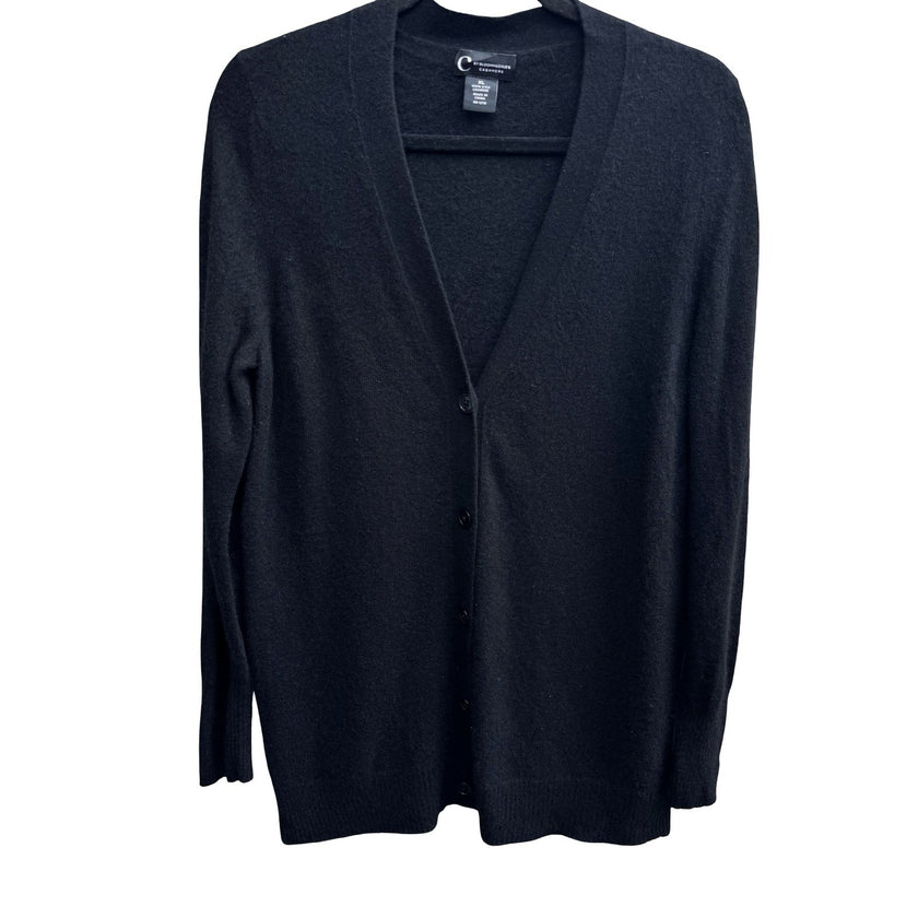 Bloomingdales 100% 2 Ply Cashmere Quiet Luxury Minimalist Cardigan Sweater XL