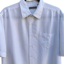 Switch Cubavera Mens Embroidered White Cotton Linen Short Sleeve Button-Up Shirt Large 2 image