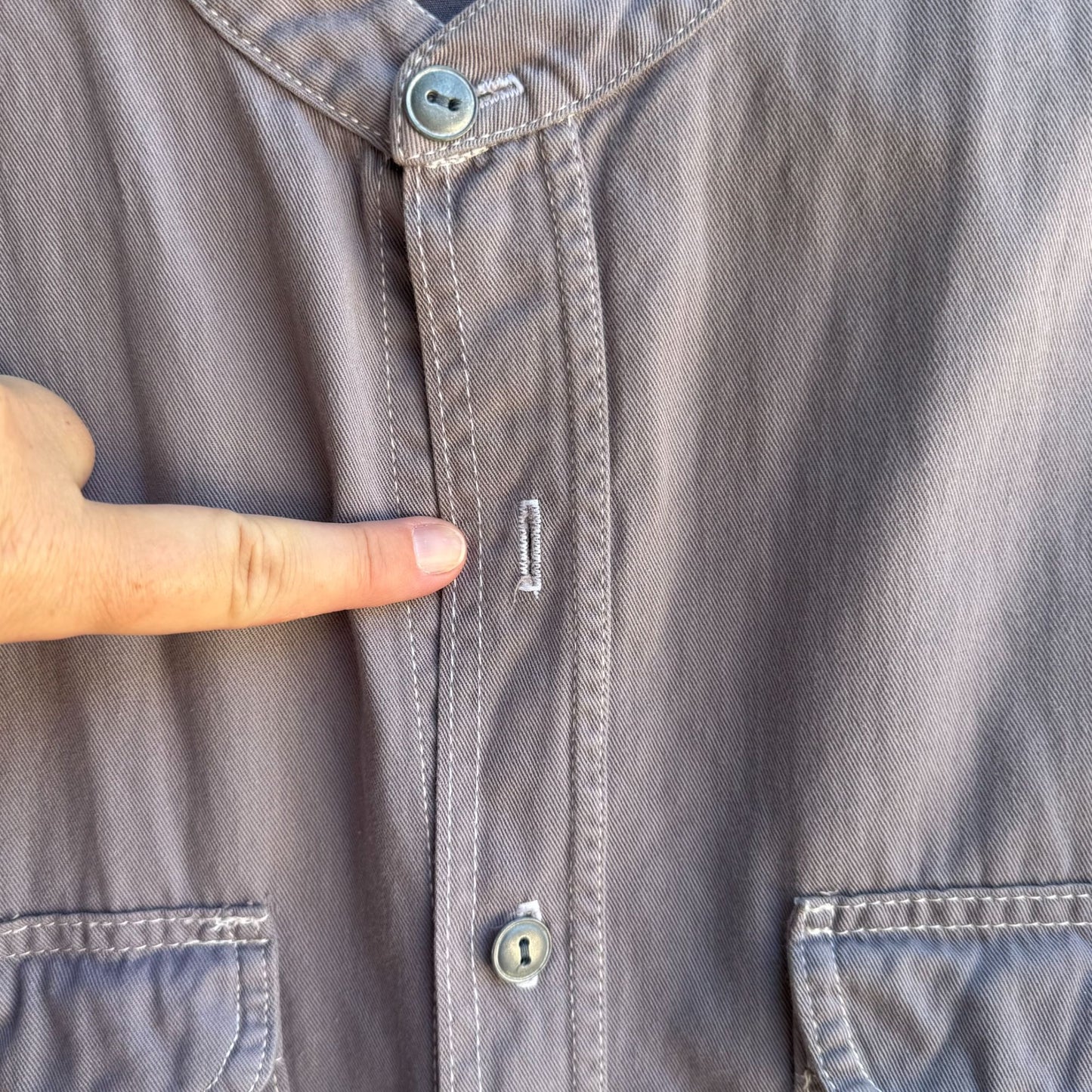 JNCO Vintage Y2K Mens Gray Button-Up American Made Long Sleeve Street Shirt XL