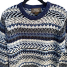 Switch High Sierra Vintage Womens Blue Gray Fair Isle Wool Blend Knit Grandpa Sweater L 2 image