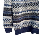 Switch High Sierra Vintage Womens Blue Gray Fair Isle Wool Blend Knit Grandpa Sweater L 3 image