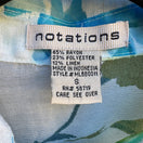 Switch Notations Coastal Cottagecore Airy Ethereal Floral Sheer Linen Blend Blouse S 2 image