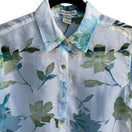 Switch Notations Coastal Cottagecore Airy Ethereal Floral Sheer Linen Blend Blouse S 3 image