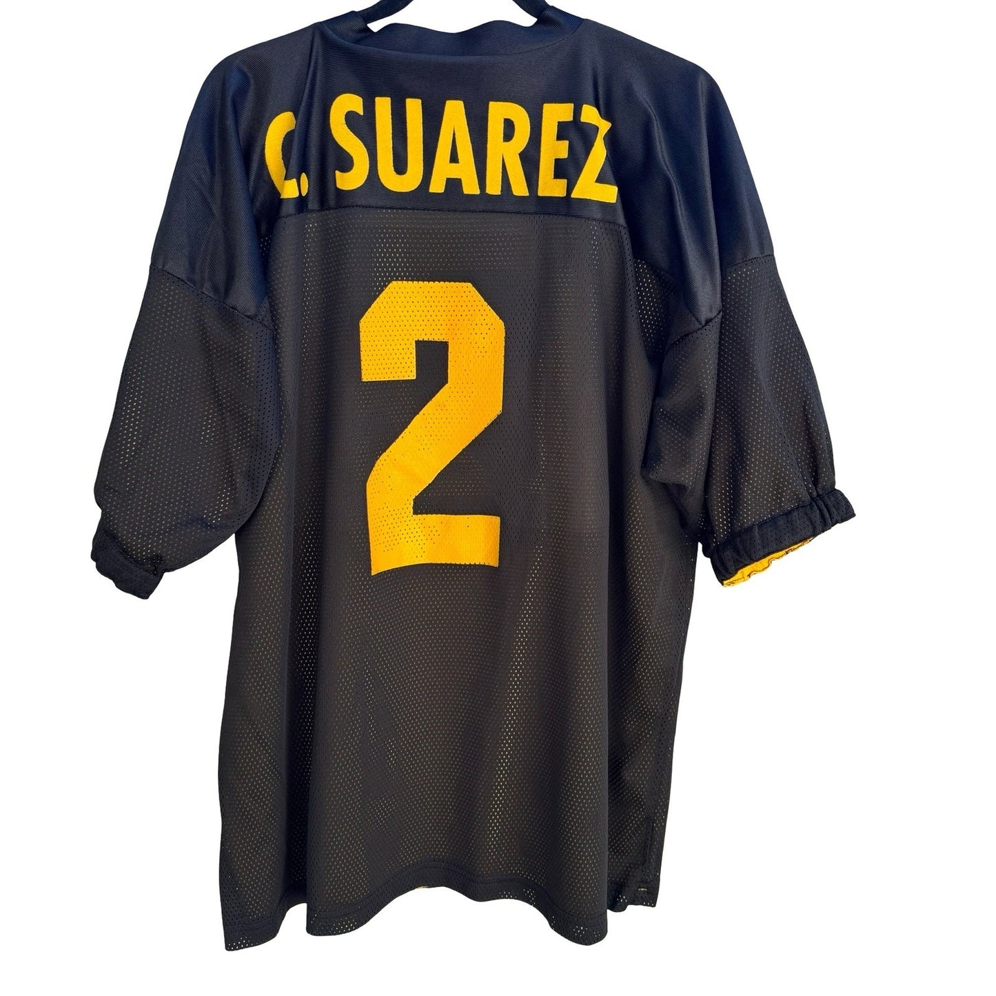 Vintage 1997-1998 NFL Air It Out National Final Reversible Jersey Yellow Black L