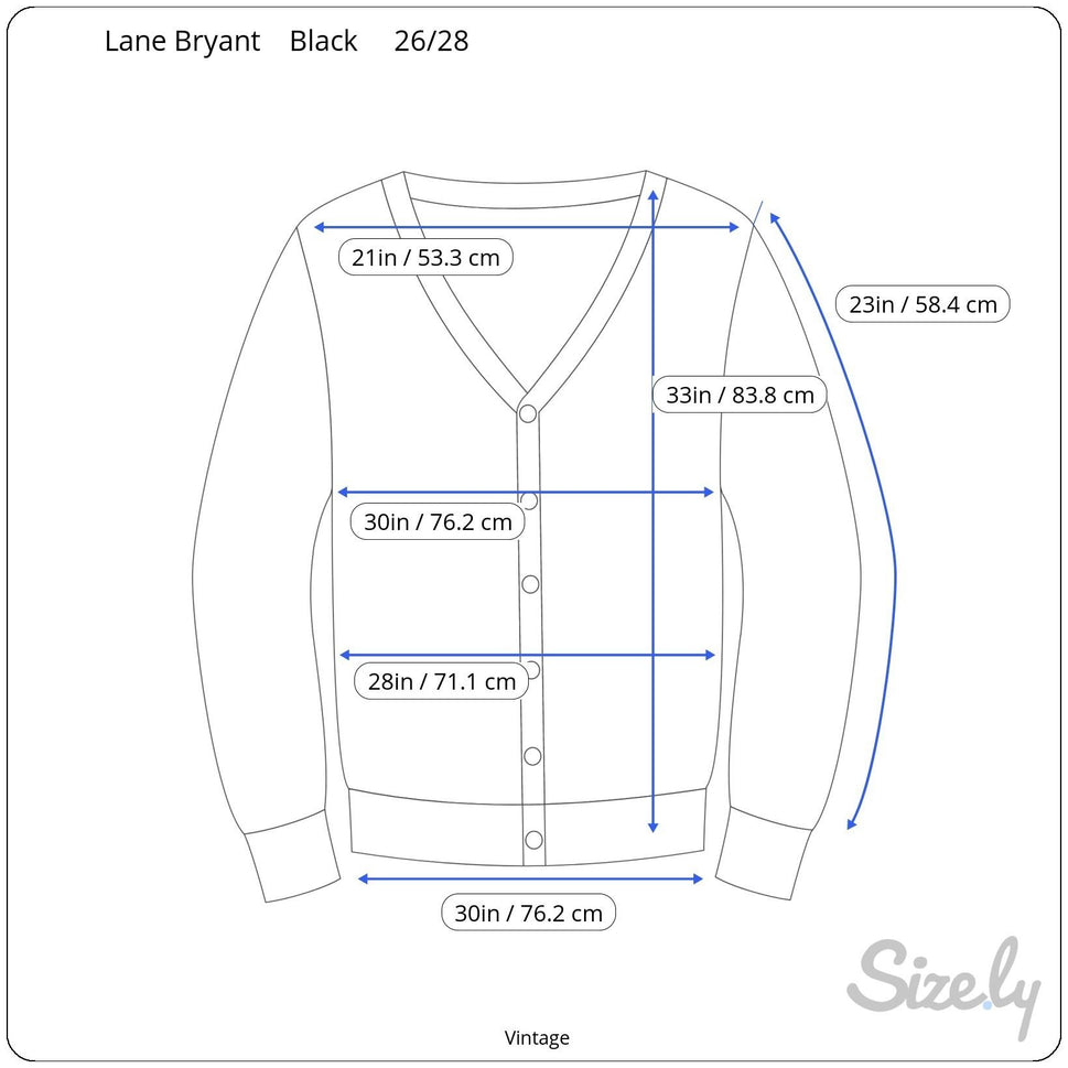 Lane Bryant Designs Collection Womens Black Beaded Knit Cardigan Sweater 26/28