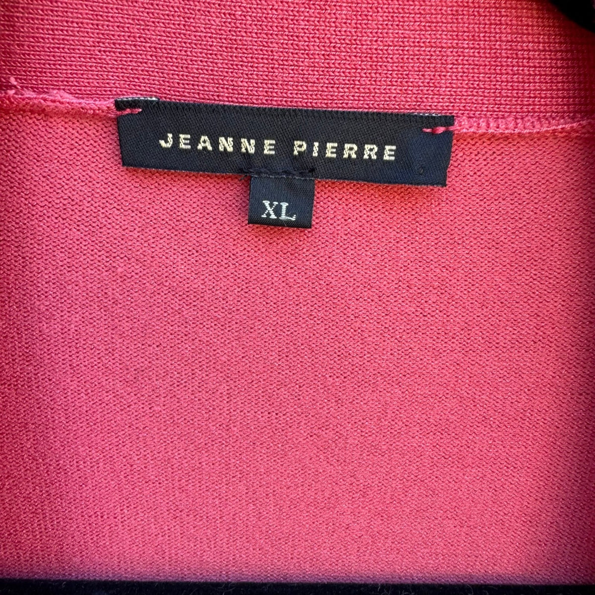 Jeanne Pierre Coral Open Front 3/4 Sleeve Button Cuff Knit Cardigan SweaterXL