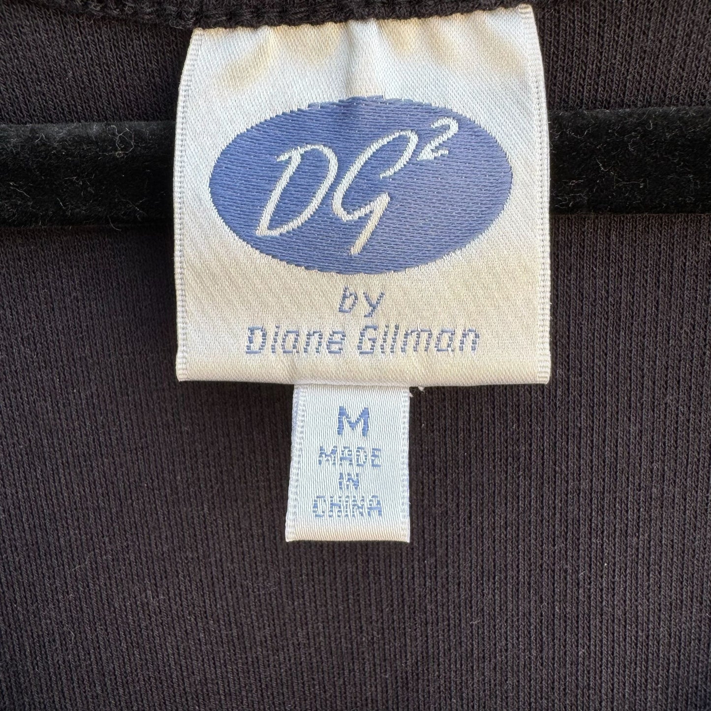 Dg2 By Diane Gilman Black Wooden Red Beaded Embellished Shirt Blouse Tank Top M