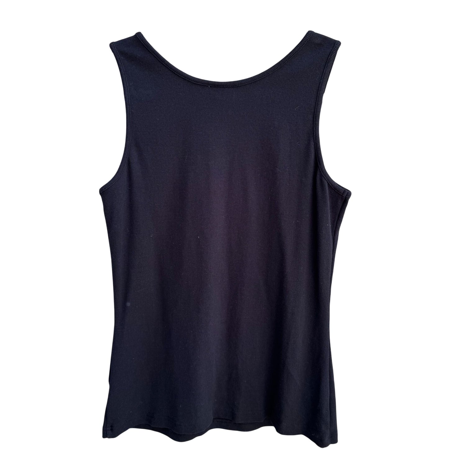 Dg2 By Diane Gilman Black Wooden Red Beaded Embellished Shirt Blouse Tank Top M