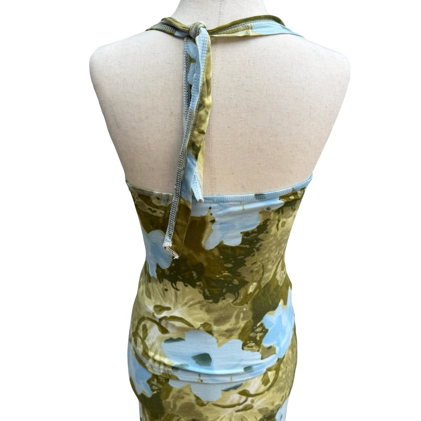 Jean Paul Gaultier Soleil French Vintage 90s Y2K Floral Halter Top Midi Skirt S