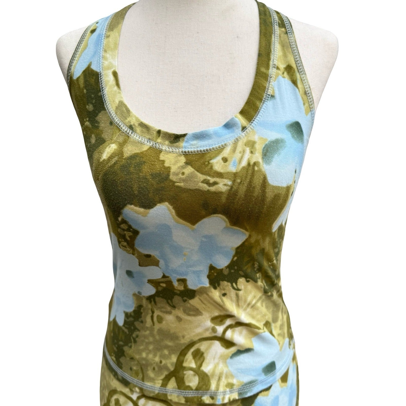 Jean Paul Gaultier Soleil French Vintage 90s Y2K Floral Halter Top Midi Skirt S