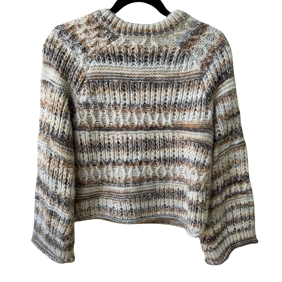 Universal Thread Chunky Space Dye Boho Knit Oversized Pullover Sweater Brown S