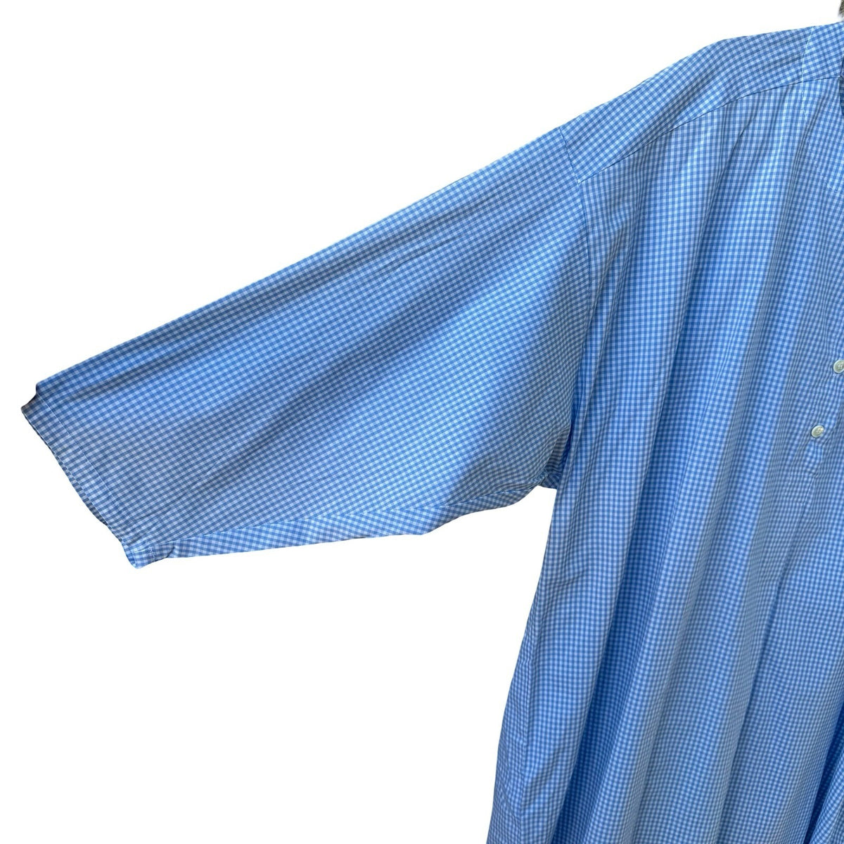 Under Construction Gingham Oversized Cotton Coastal Loungewear Sleep Top Blue OS