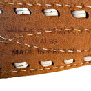 Switch Gilles Herve Vintage Red Leather Western Belt White Whipstitch Made France Paris 2 image