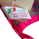 Switch Vintage Montgomery Ward Pink Paisley Scarf Wrap Shawl Made In Italy 30" Square 2 image