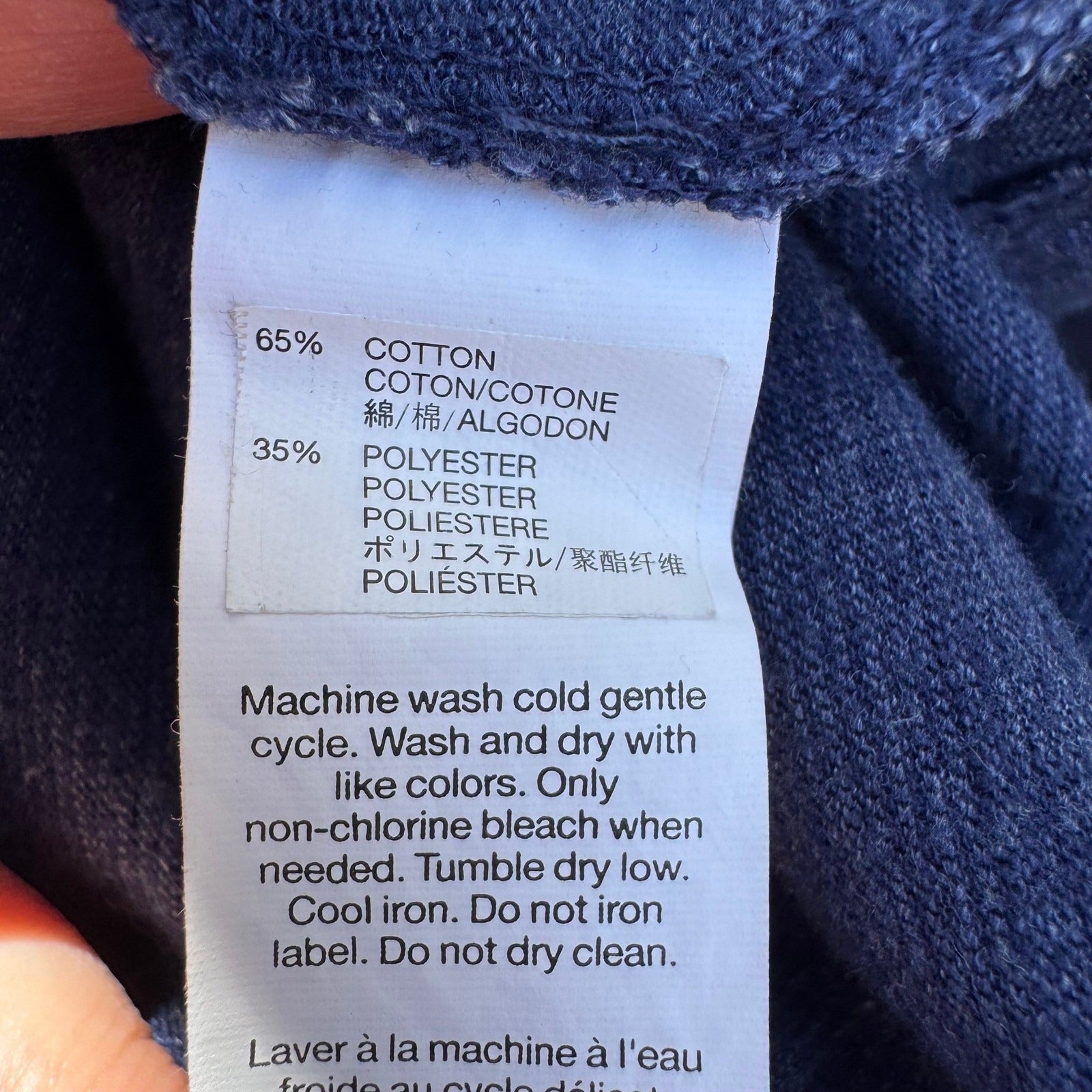 Gap WKND 3/4 Dolman Sleeve Top Marine Blue Heathered Scoop Neck L Minimalist
