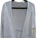 Switch Cyrus Womens XL White Open Front Pointelle Knit Cardigan NEW Coastal Layering 3 image