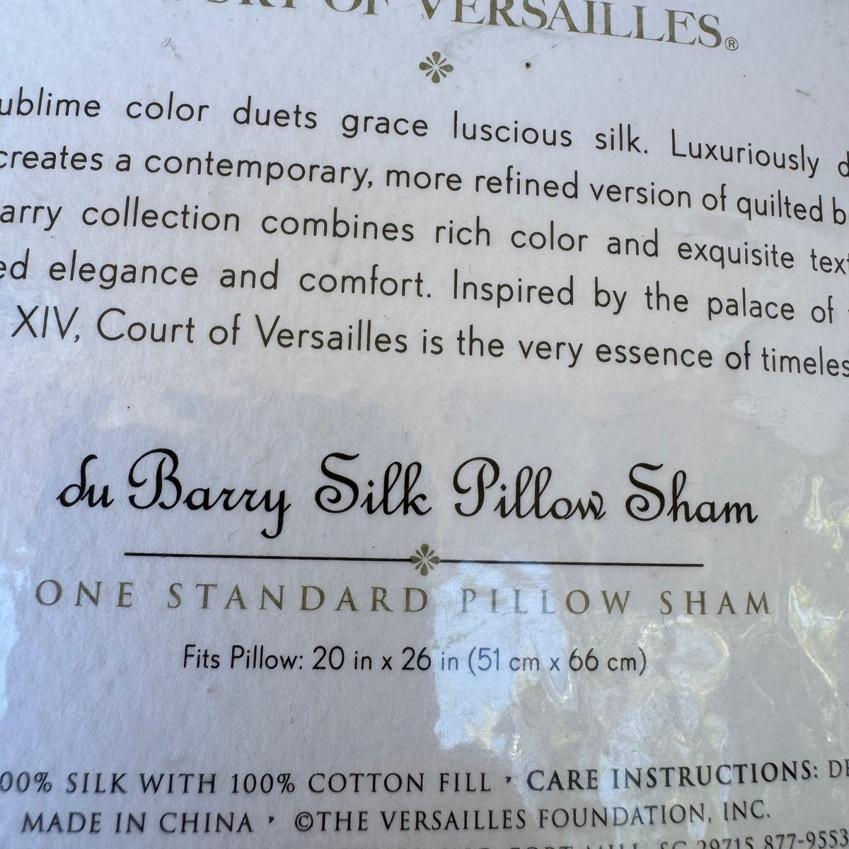Court of Versailles du Barry Silk Quilted Pillow Sham Blue Green Standard One Sz