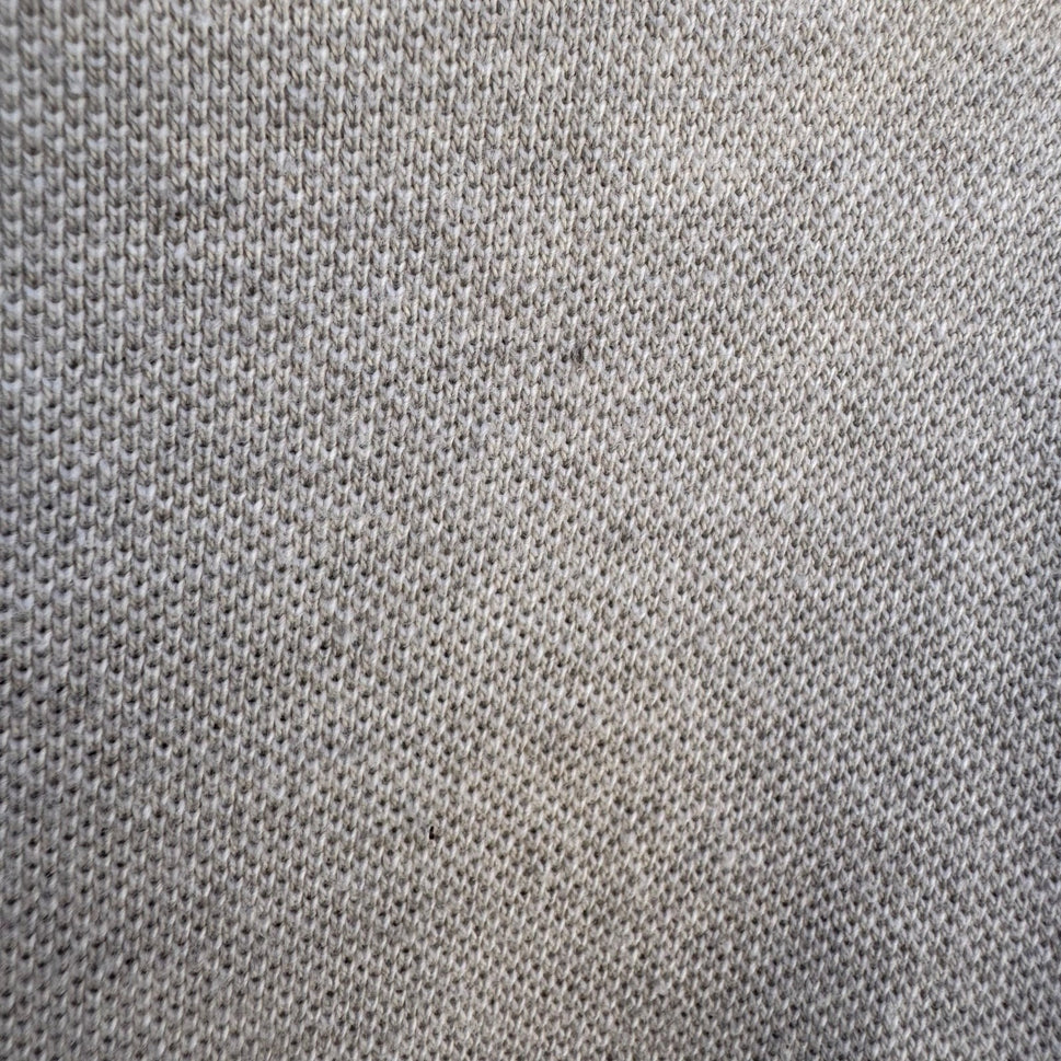 GAP Mens Preppy Pique Polo Minimalist Shirt Neutral Grey Old Money All Cotton L