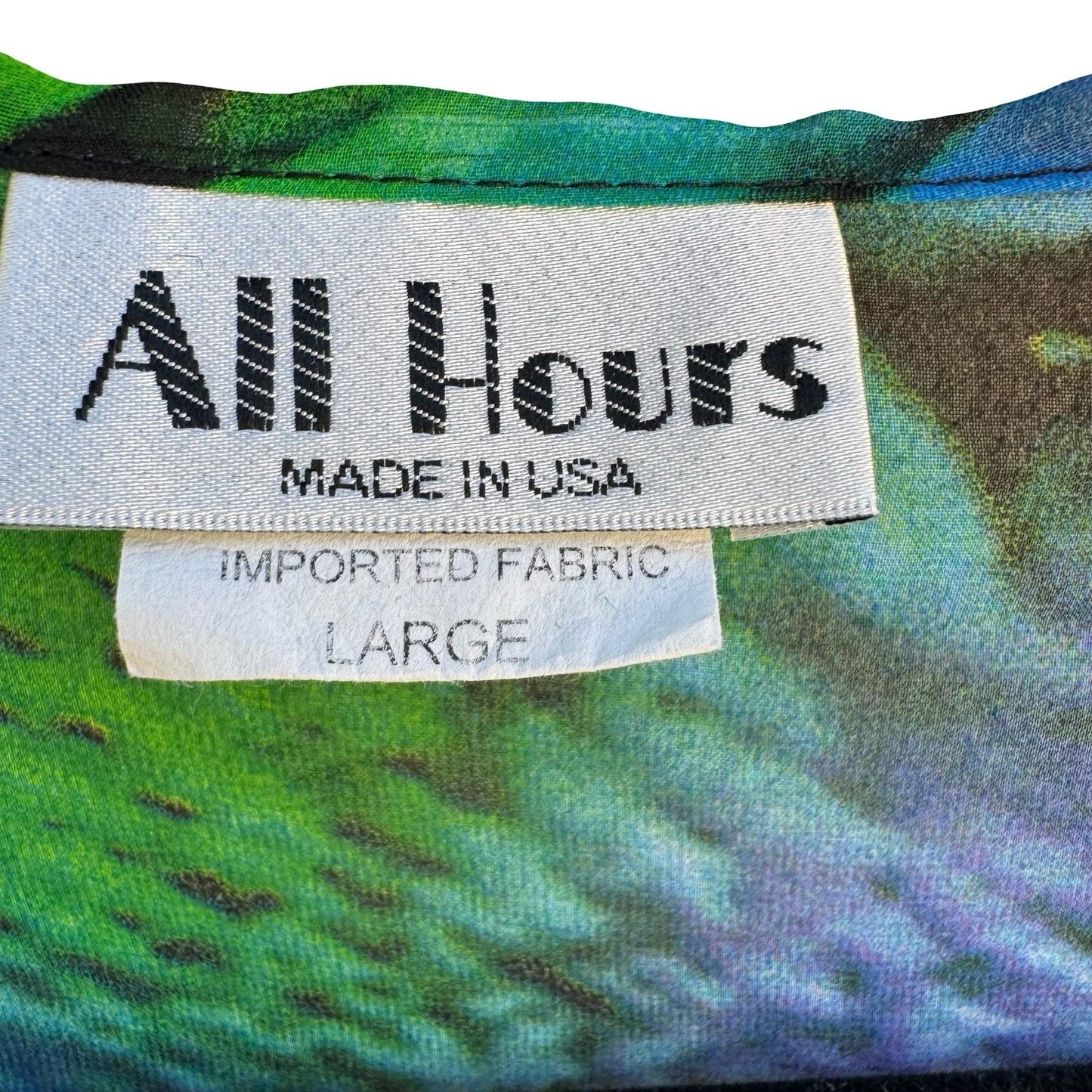 All Hours Watercolor Art Blue Abstract Butterfly Sheer Kimono Cardigan Womens L