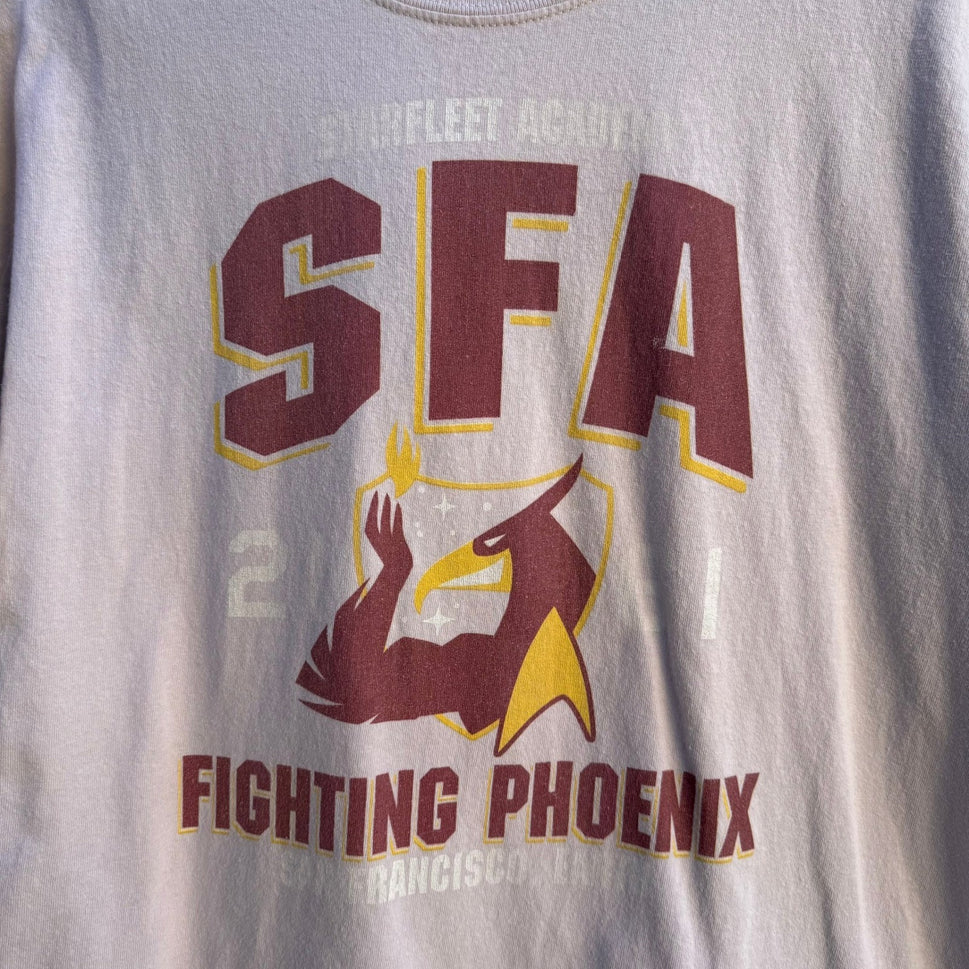 Gildan Starfleet Academy Star Trek SFA Fighting Phoenix Trekkie Graphic Shirt L